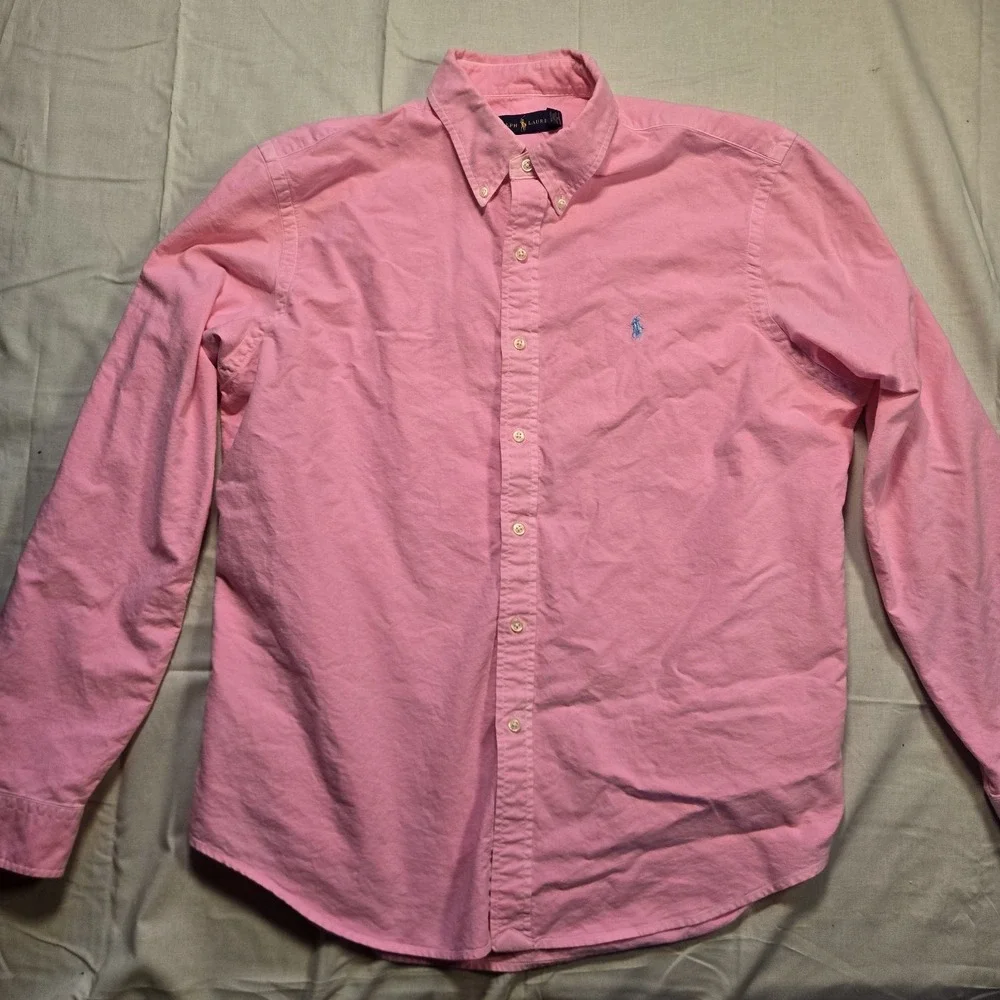 Polo Ralph Lauren Shirt Mens XLarge Classic Fit Oxford Chambray Button Down Pink